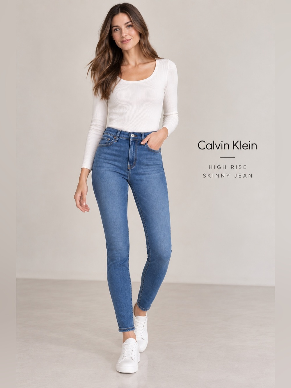 NWT Calvin Klein Jeans Women's High Rise Skinny Jean.